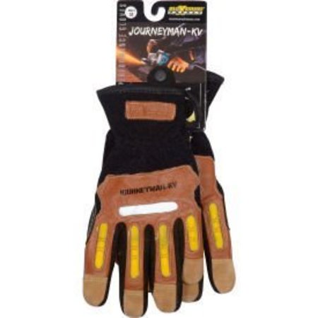 PIP PIP Maximum Safety Journeyman KV, Professional Workman's Glove, Brown, M, 1 Pair 120-4100/M